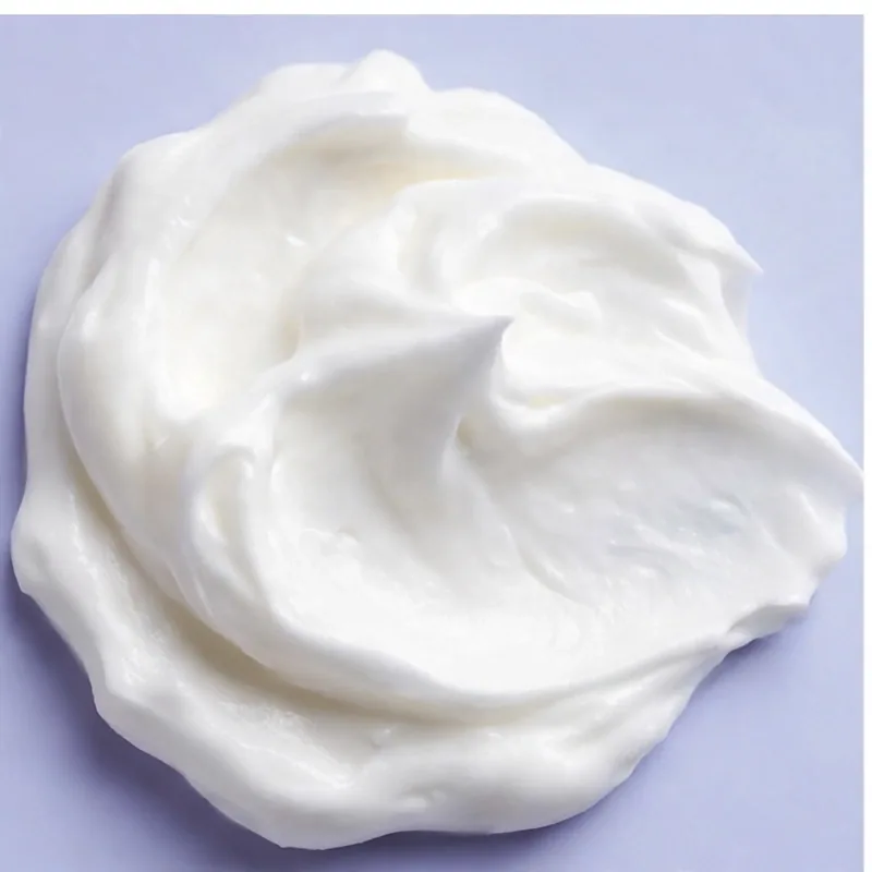 Fluffy white cream texture of the Sweet Dreams Overnight Mask, swirled